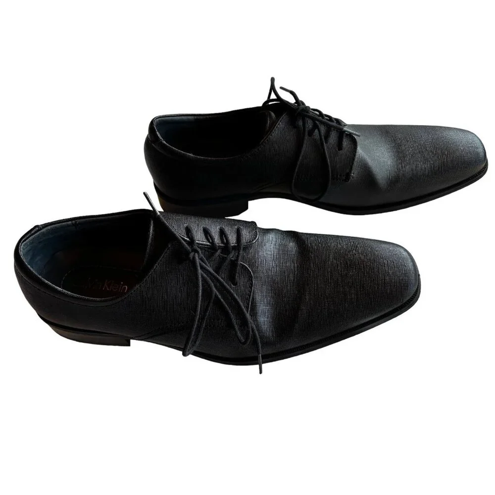 Calvin Klein Gordon Men's Size 9.5 Shoes Oxford Black Lace Up Dress Career
